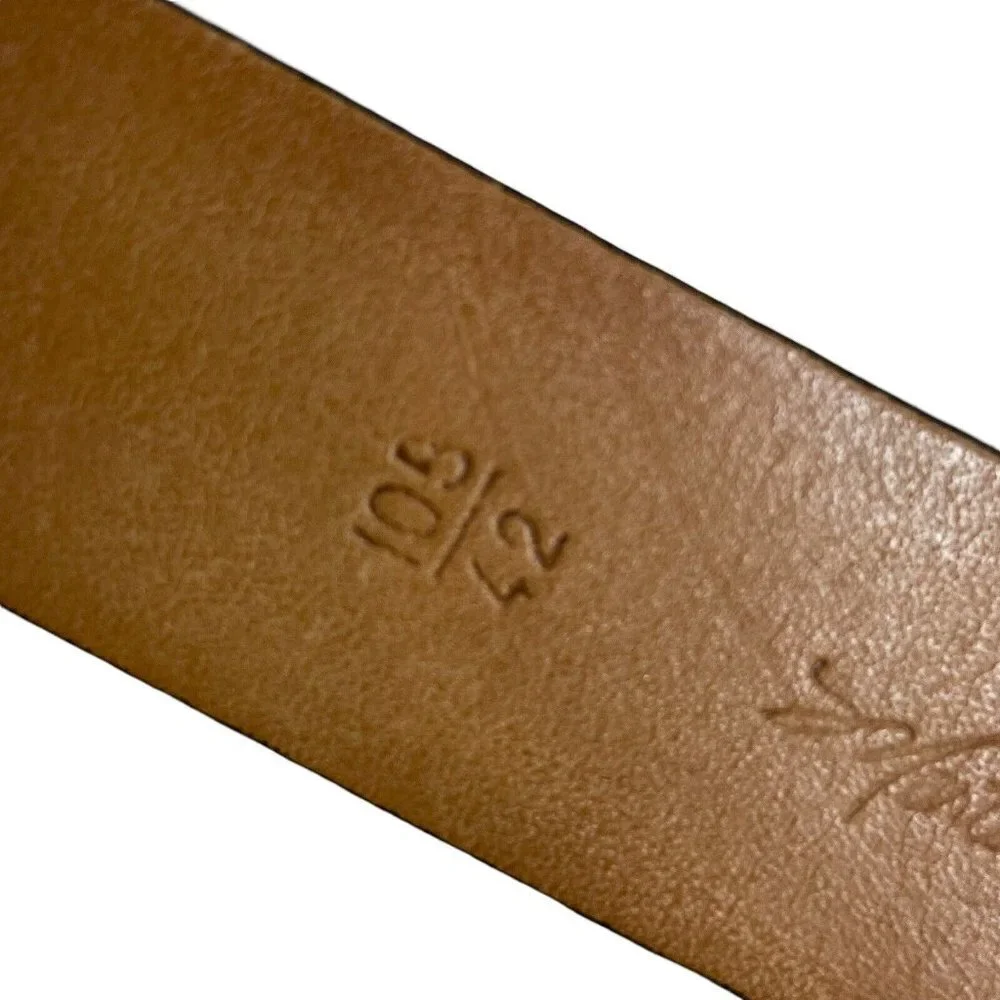 Martin Dingman Black Milled Finish Imported Leather Lining Men's Size 42‎ Belt